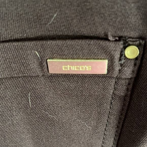 Chico’s NWOT Women’s Brown So Slimming Pants, Size 0 Short Chico’s. - Picture 4 of 8